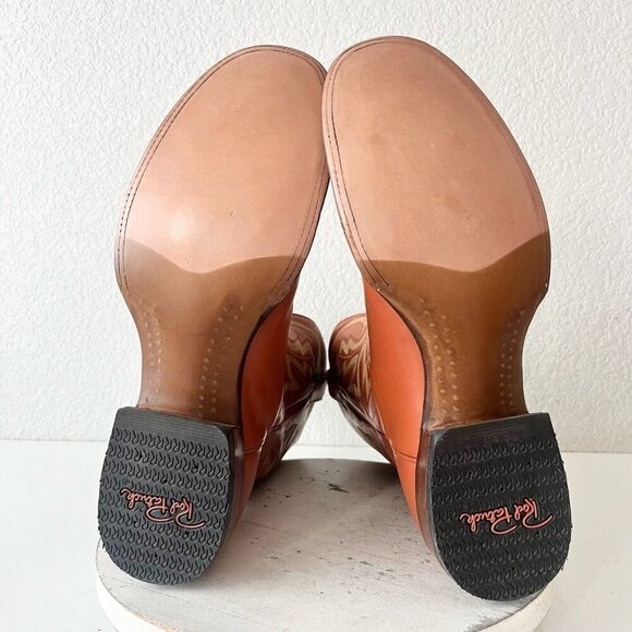 Rod Patrick Mens Cowboy Boots 14 AA Brown Benedictine Buffalo Leather Round Toe - Picture 8 of 12